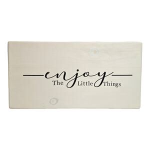 ENJOY THE LITTLE THINGS Wooden Wall Plaque Wall Art Handmade
